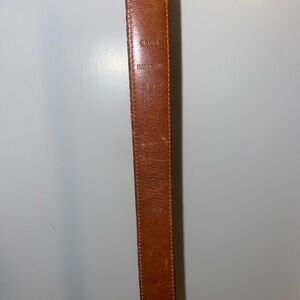 Coach Brown Genuine Leather Belt with Gold Buckle Women Size Medium (8/10)